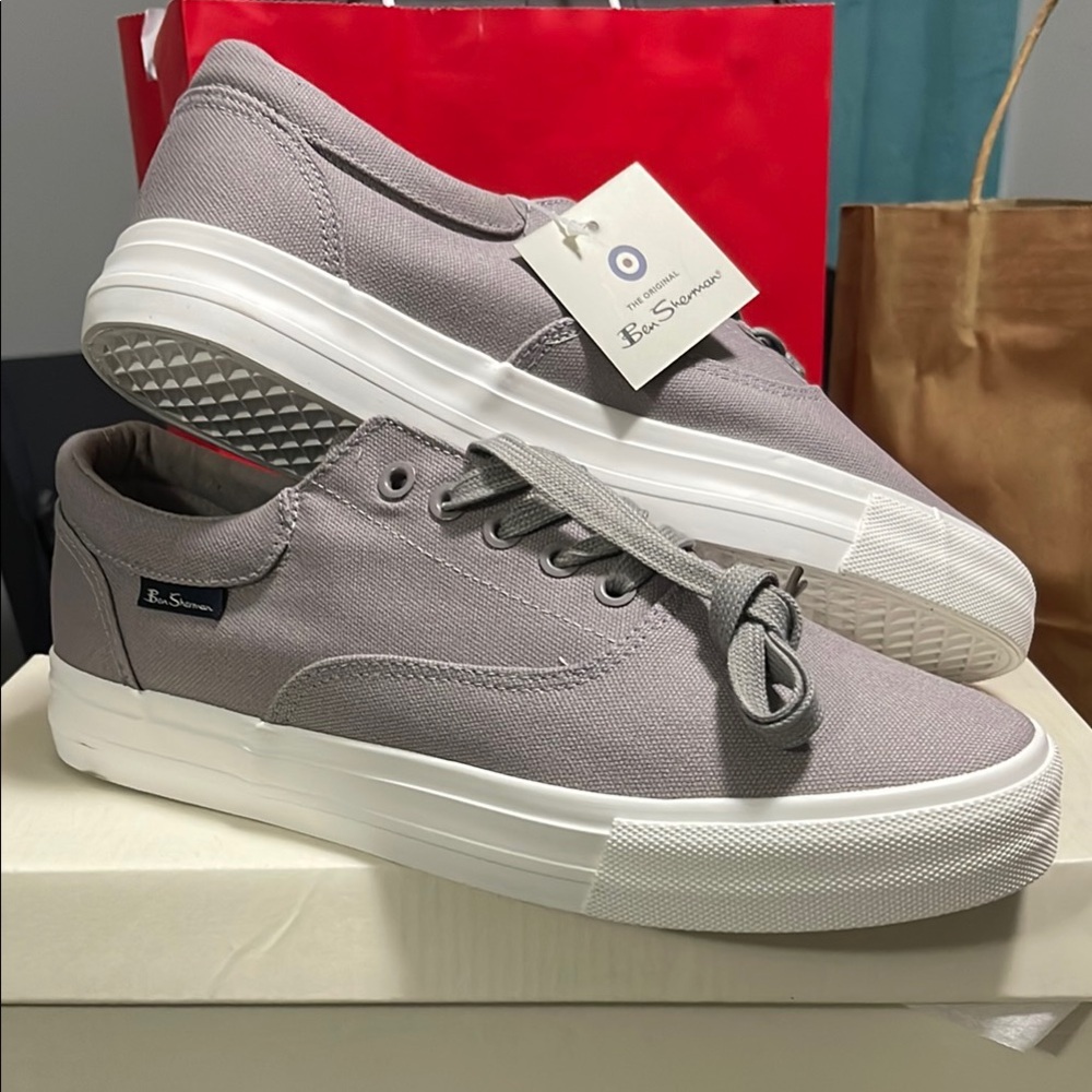 Ben Sherman Men's Grey Canvas Sneakers